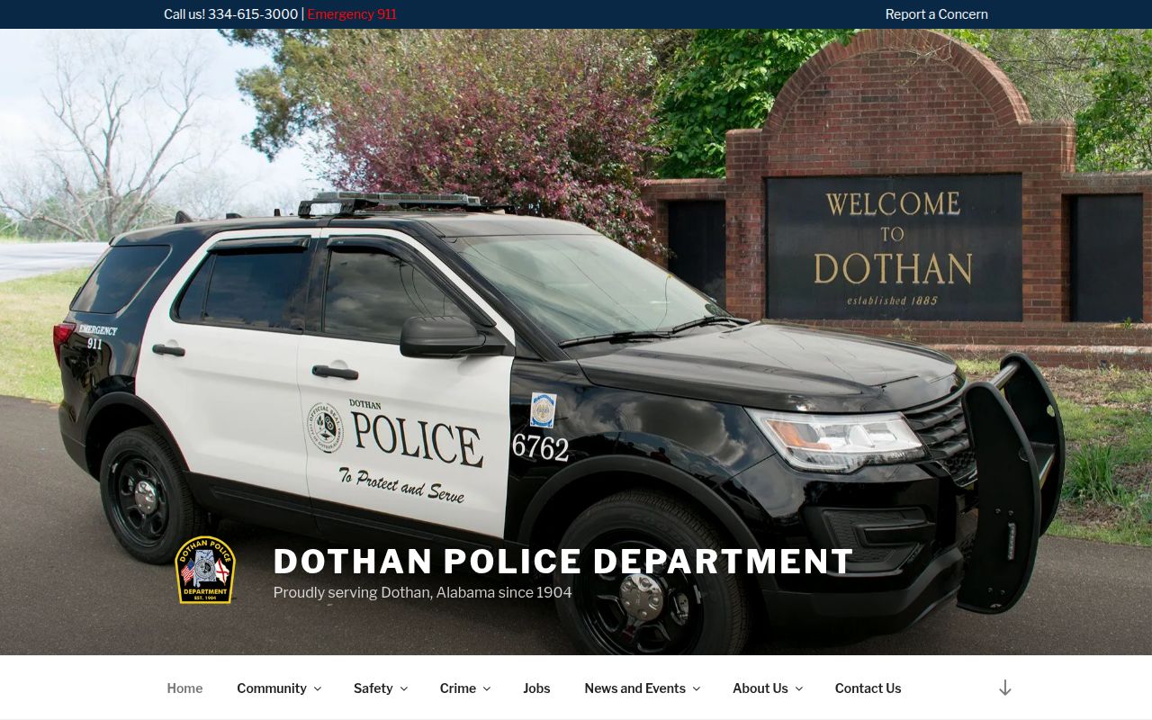 Dothan Police Department website