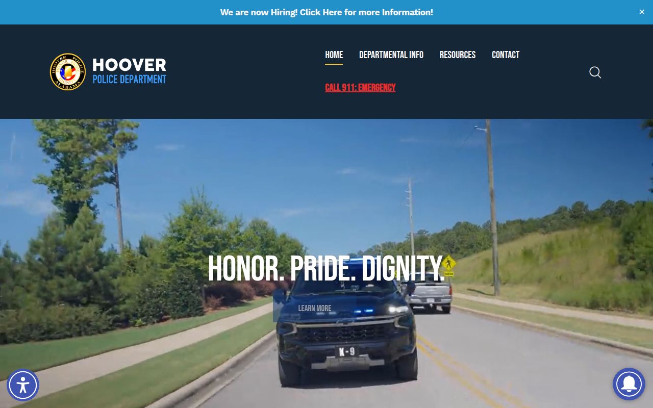 Hoover Police Department website