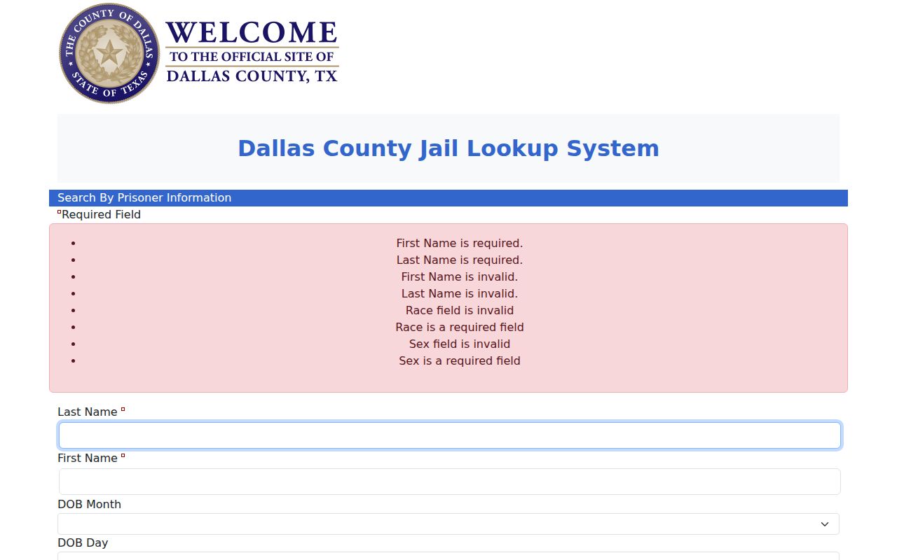 Dallas County Alabama jail lookup for recent bookings