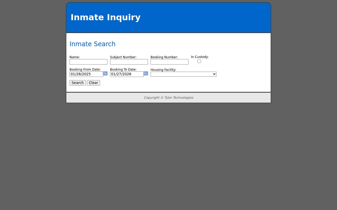 Jefferson County Alabama inmate search portal for recent bookings