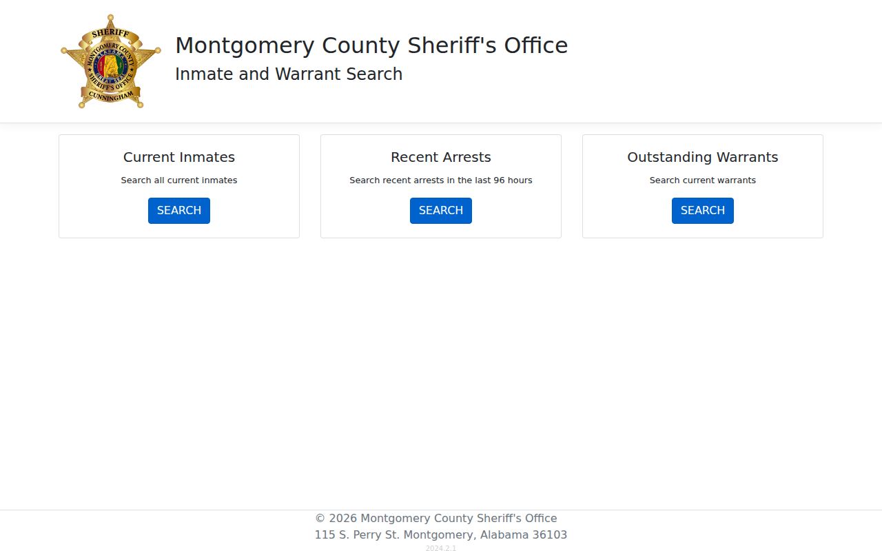 Montgomery County jail roster search portal